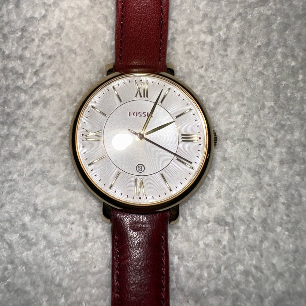 Fossil watch brown leather